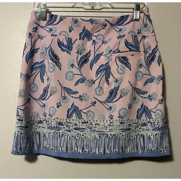 Lilly Pulitzer Luxletic Skort Womens Sz 4 Pink Tropics Monica Golf Floral Skirt - Picture 3 of 11